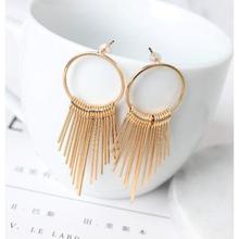 2016 Dangle Fashion Vintage Earrings For Women Jewelry Bright Tassel Earrings Flower Ancient Long Drop Earrings Dangle Brincos