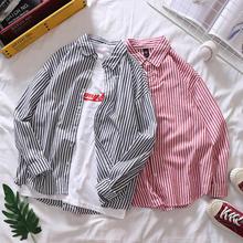 Men's shirt _ spring new striped long-sleeved shirt men's