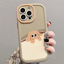 Funny Cute Cat Puppy Pet Graffiti Phone Case Compatible for IPhone 11 15 14 13 12 Pro Max XR X XS Max Macaron Luxury Silicon Shockproof Cover