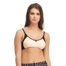 Two toned cotton rich full cup bra (Black)