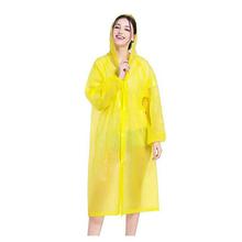 Multicolored Yellow Waterproof Clear PVC Raincoat (Unisex)