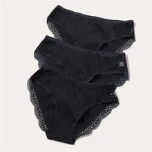 Cotton Panty 3Pcs/lot Solid Women's Panties Comfort