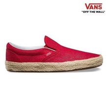 Vans Red Vn0004Ksisx Classic Slip-On Espadrille Shoes For Women- 6130