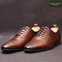 Gallant Gears Coffee Leather Lace Up Formal Shoes For Men - (MJDP30-2)