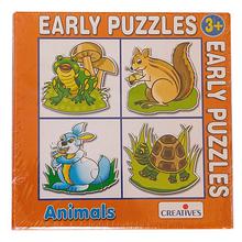 Creative Educational Aids Early Puzzles (Animals) - Orange