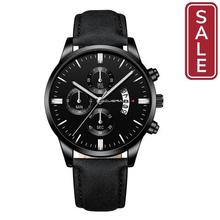 SALE - CUENA Fashion Men's Stainless Steel Watch Leather