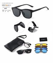 Grey Jack Magnetic 5 Interchangeable UV Protected Lens With Polarized Sunglass 2202