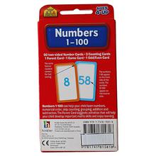 Numbers 1-100 Flash Cards - Red