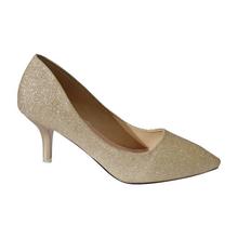 Glittered Pointed Heeled Shoes For Women