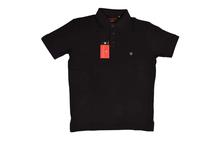 John Players Black Cotton Polo T-Shirt For Men - JP32TSCR1030