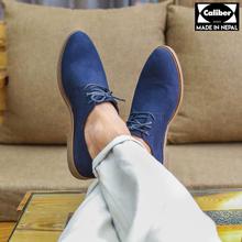 Caliber Shoes Blue Lace Up Formal Shoes  For Men - ( 418 SR)