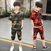 Kids suit_kids kids summer suit boy short sleeve sports kids