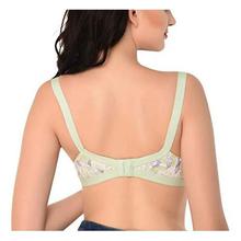 Glus Green Printed Full Coverage, 100% Pure Cotton, Full Cup Bra