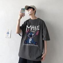 Summer new Hong Kong style short-sleeved t-shirt men's round