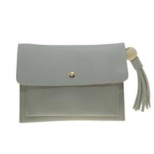 Grey Wooden beats tassel Women Bag (4706000208006)