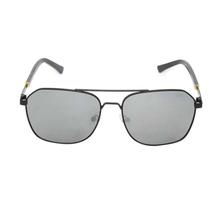 Grey Shaded Square Aviator Sunglasses For Men