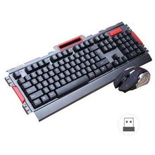 HK50 2.4 GHz Wireless Multimedia Ergonomic USB Gaming Keyboard+ 2.4 GHz Wireless 6 Buttons 2400 DPI Optical Gaming Mouse