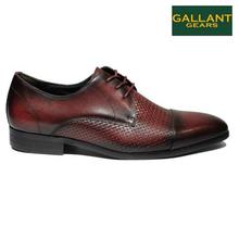 Gallant Gears Red Leather Lace Up Formal Shoes For Men - (MJDP31-12)