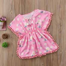 Fashion Toddler Baby Girls Beach Flower Fringe Dresses