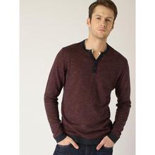 ESPRIT Men Navy Blue & Red Striped Pullover