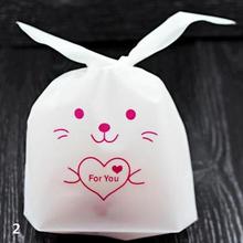 25Pcs/lot Cute Rabbit Long Ear Candy Bags Bunny Cookie Biscuit