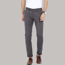 Grey Stretchable Cotton Chinos For Men By Nyptra