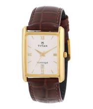 Titan 669YL01 White Dial Analog Watch for Men - Brown