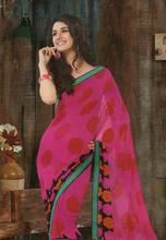 DESIGNER SAREES S16126 Georgette - Pink/White