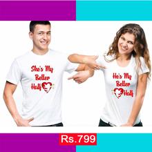 My Better Half Printed Couple Tshirt