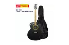 Matte Black Indian Guitar With Free Cover And 2 Picks