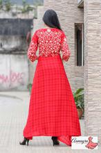 Red kurti with Golden Print