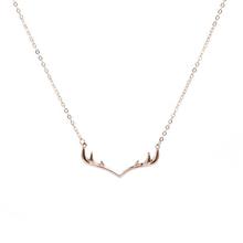 Sterling silver clavicle chain _ Wanying jewelry antler