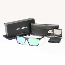 GREY JACK Oversized Polarized Acqua  Green Frame Wayfarer Winter  Sunglasses (Unisex)