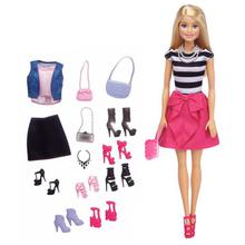 Barbie Multi-color Doll Set With Closet Set