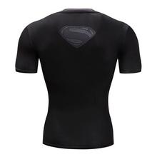 Superman Tshirts Men Compression Shirts Batman Tops The