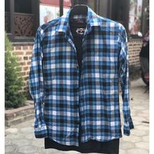 Men's Light Blue Checkered Shirt