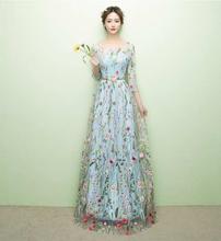 Floral Embroidery Gown