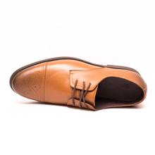 Kapadaa: Caliber Shoes Leather Tan Brown Lace Up Formal Shoes For Men – ( K 418 L)