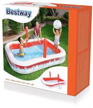 Bestway Red/White Inflatable Swimming Pool With Volleyball Net For Children