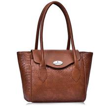 fantosy Tan Leather Design women shoulder bag (FNB-759) (Tan)