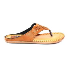 Brown V-Strap Flat Sandals For Women