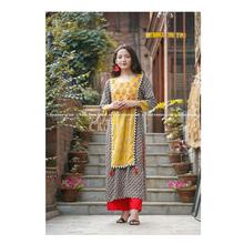 Brown Double Layer Long Kurti