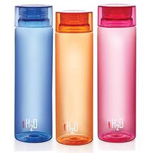 Cello H2O Unbreakable Premium Edition Plastic Bottle, 1 Litre, Set