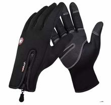 Black Front Zippered Windstopper Gloves