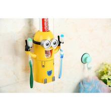 Minion Toothpaste Dispenser With Toothbrush Holder