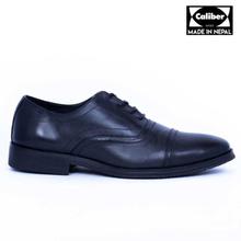 Caliber Shoes Leather Black Lace Up Formal Shoes For Men - ( T 518 L )