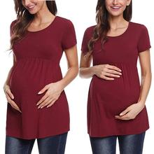 Short Sleeve Maternity Top Pregnant Tee Shirt