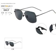 GREY JACK 8882 Matte Black Frame With Black Lens Polarized UV Protection Sunglass (Unisex)