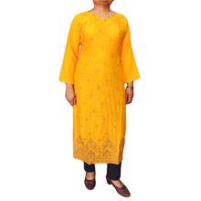 Yellow Long Length Kurthi For Women