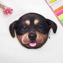 3D Dachshund Dog Zippered Coin Pouch Wallet